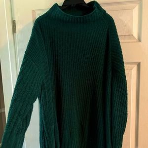 Emerald Green cowl neck sweater